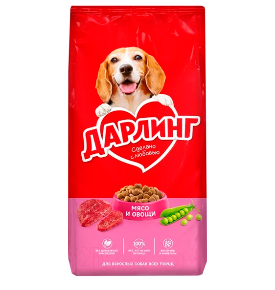 Дарлинг для собак мясо с овощами (на вес за 1кг)